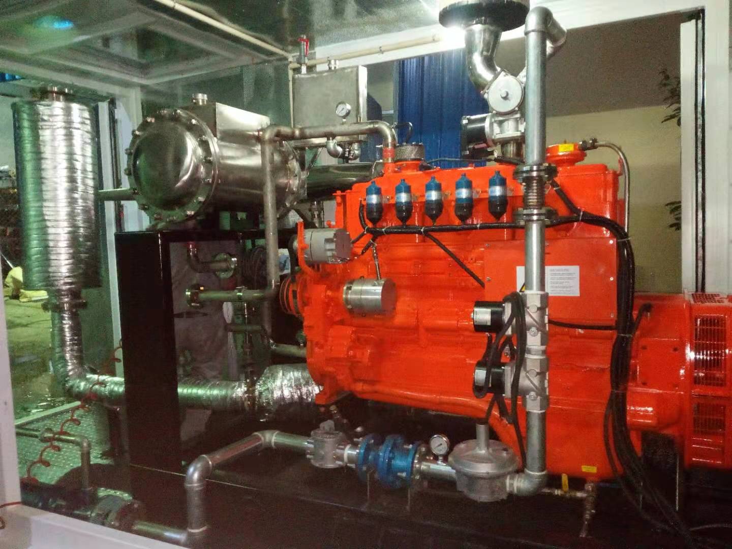 歐洲燃?xì)獍l(fā)電機組現(xiàn)場